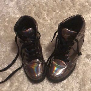 Beau & Ashe metallic wedge shoes